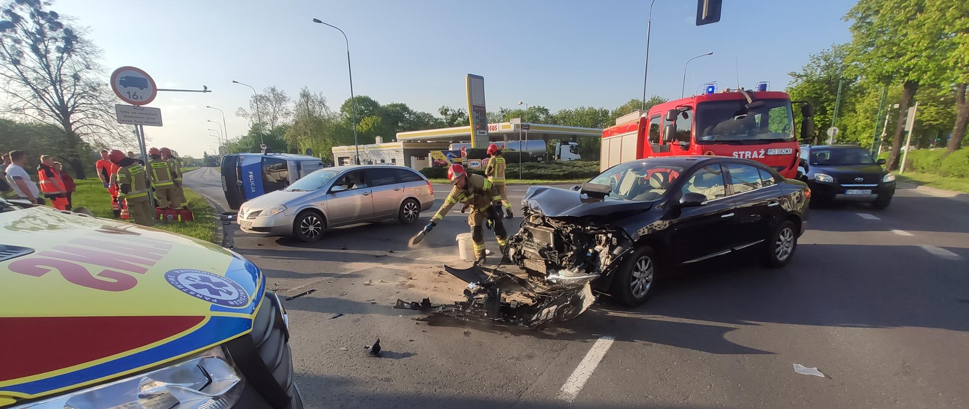 Wypadek radiowozu policyjnego