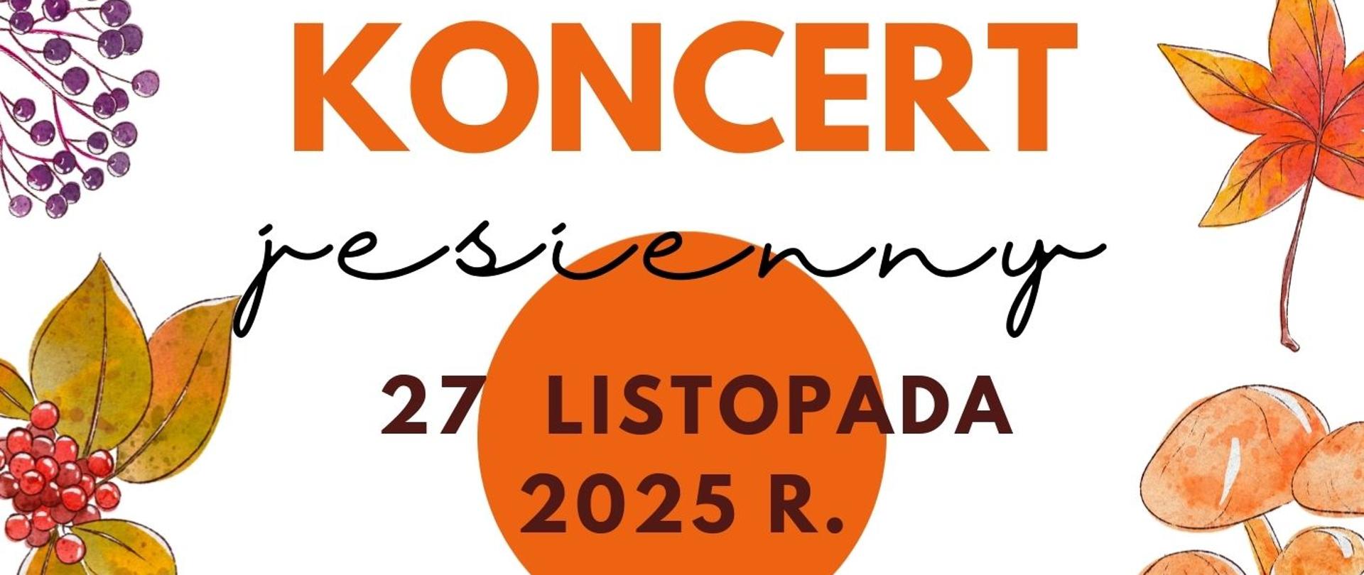 Plakat Koncert jesienny