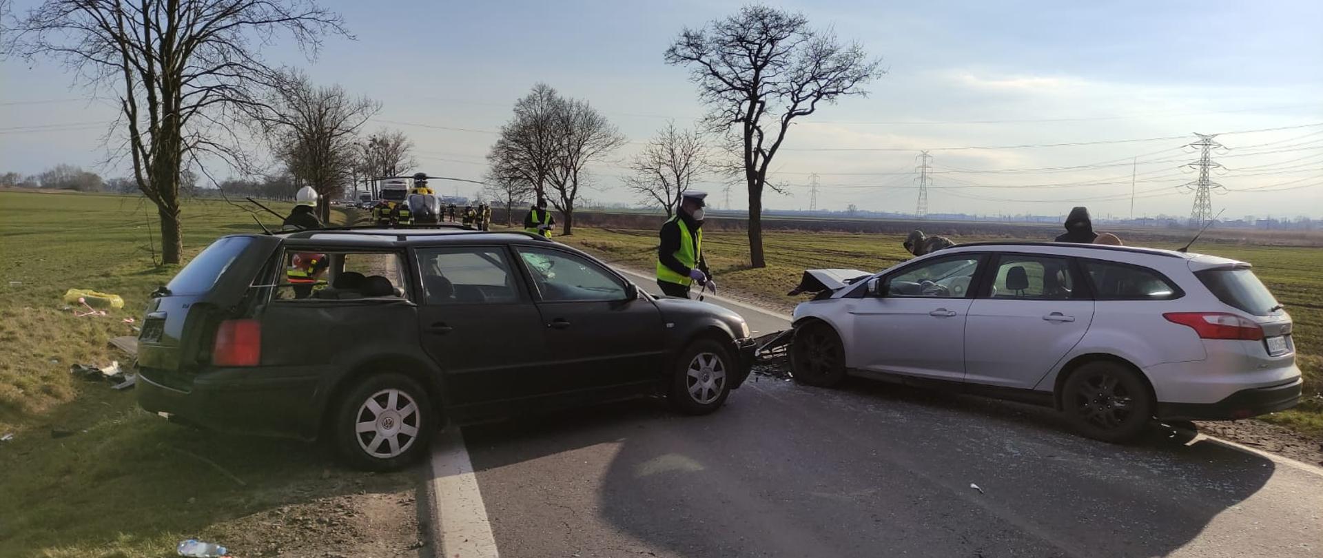 Wypadek samochodowy w Żernikach Wrocławskich
