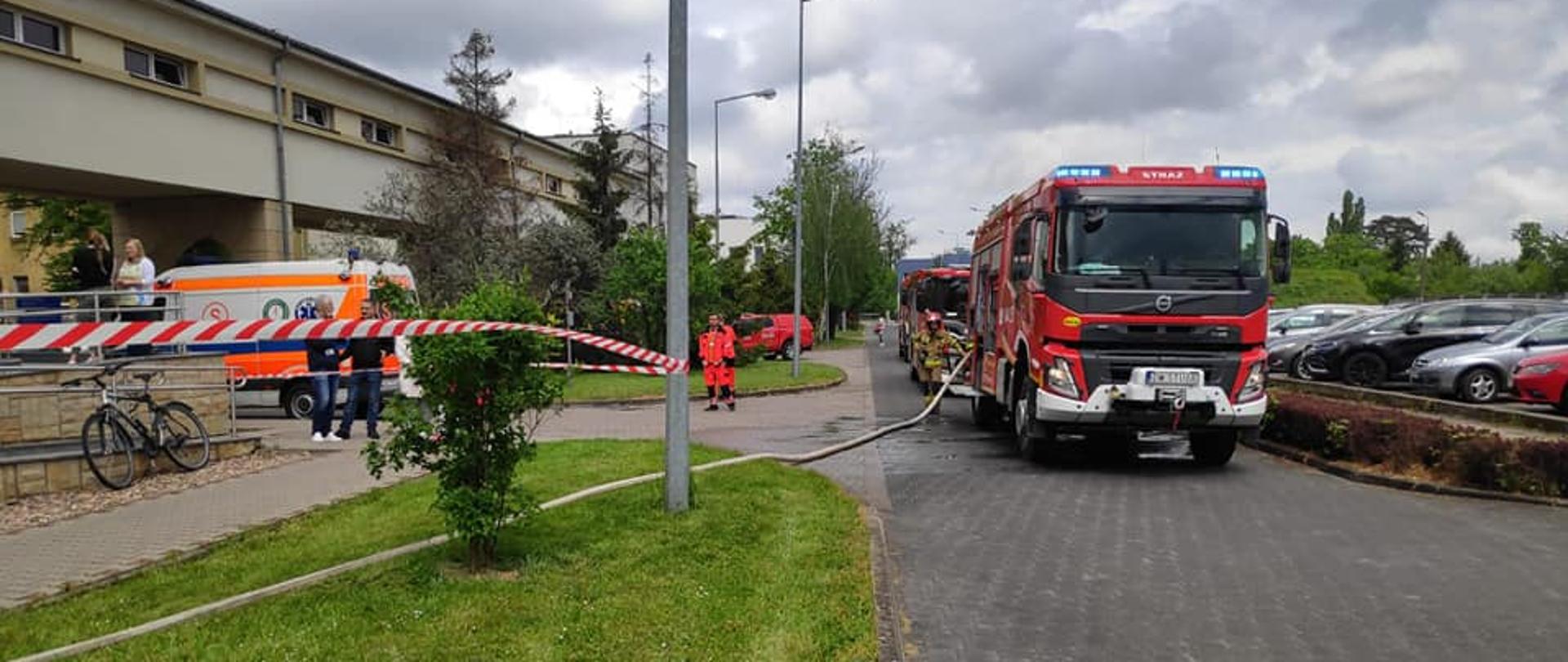 Interwencja strażaków w szpitalu przy ul. Weigla