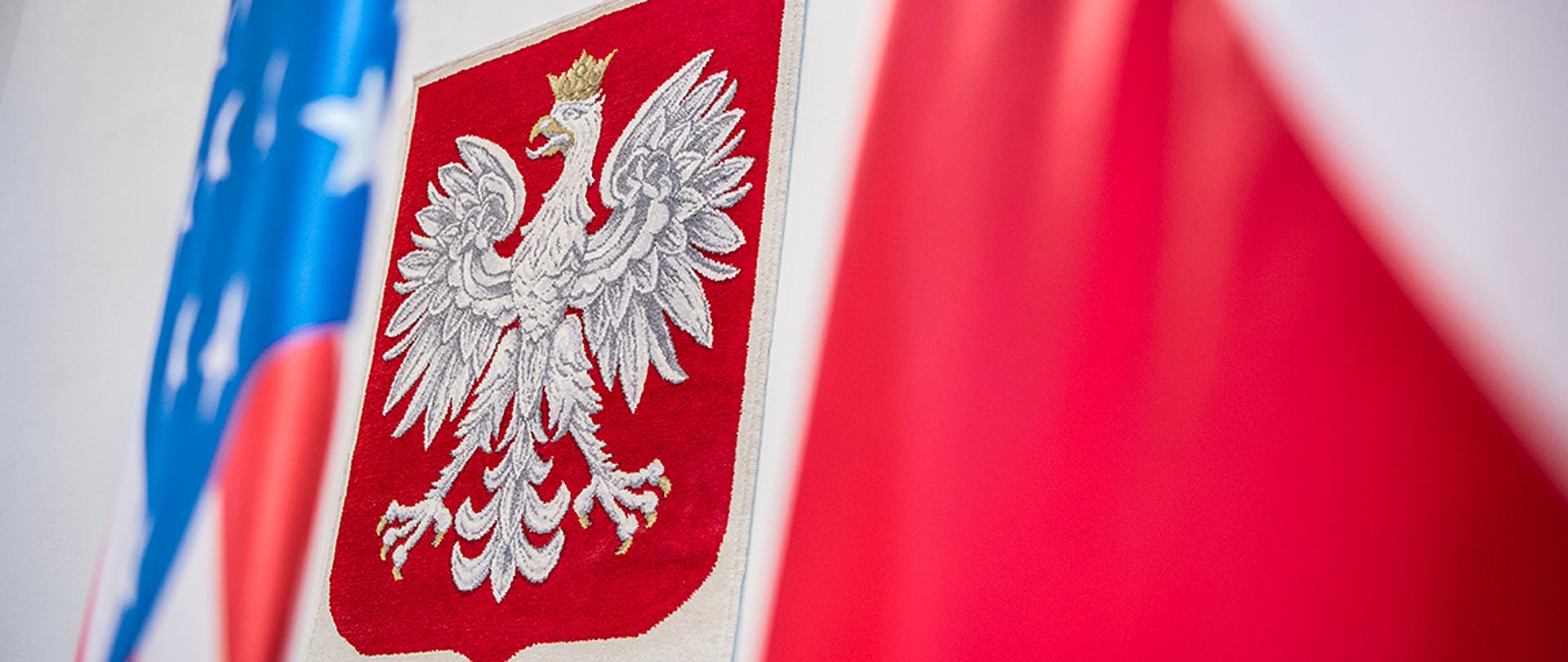 Flagi Polski i USA