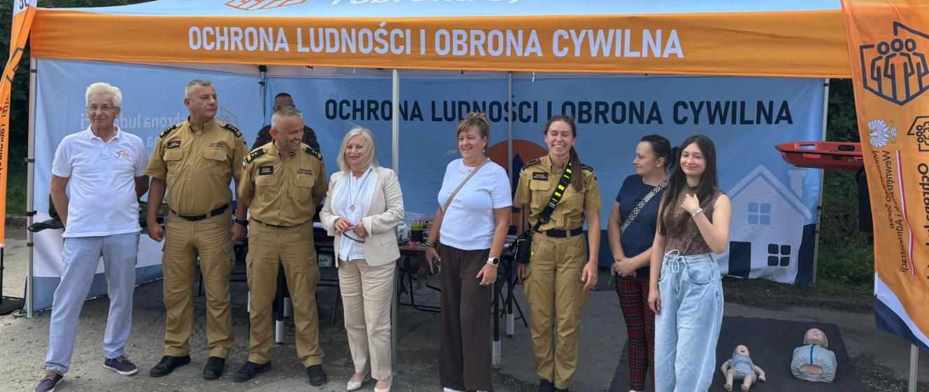 Strażacy z Kłodzka prowadzili stoisko edukacyjne w Polanicy-Zdroju podczas Krajowego Treningu Reagowania