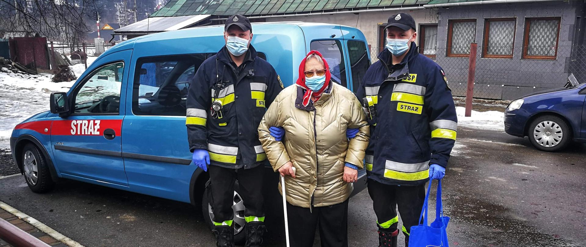 Dowóz osób na szczepienie przeciw COVID-19 - OSP Poronin