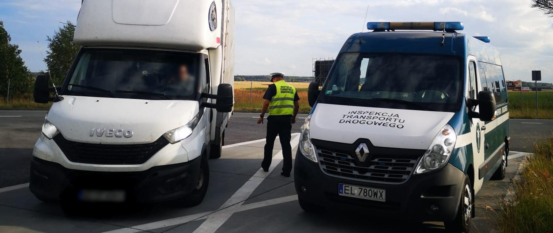 Kontrola pojazdu typu bus na drodze ekspresowej S8