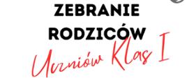 Plakat utrzymany jest w jasnej kolorystyce z czarnymi, czerwonymi i szarymi elementami graficznymi nawiązującymi do muzyki, takimi jak klawiatura fortepianu, klucze wiolinowe i nuty. W centralnej części znajduje się napis „Zebranie Rodziców Uczniów Klas I”, a poniżej podano termin spotkania – 31 sierpnia (poniedziałek) o godzinie 17.00 – oraz informację o obowiązkowej obecności. Na plakacie zamieszczono również informację, że zebranie odbędzie się w sali koncertowej Państwowej Szkoły Muzycznej I stopnia nr 1 w Kędzierzynie-Koźlu.