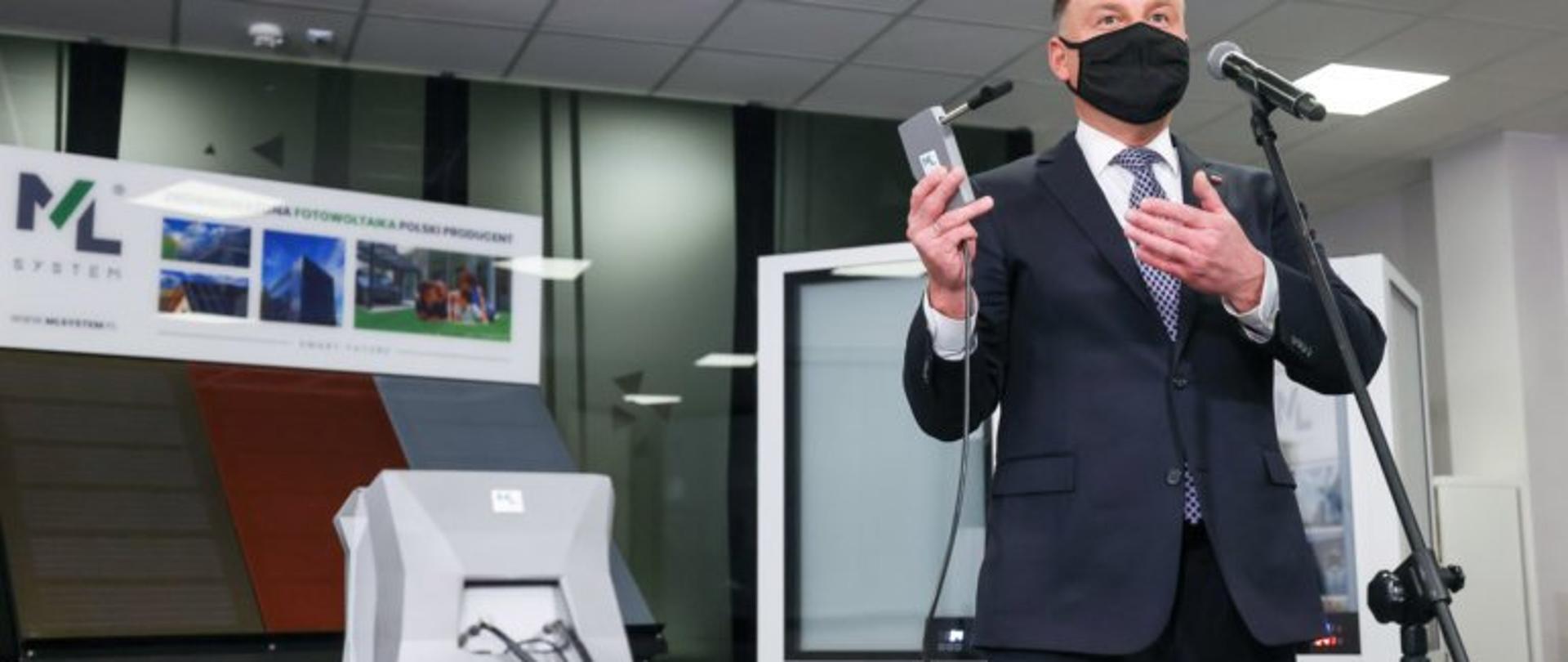 Prezydent Andrzej Duda w ML System w Zaczerniu