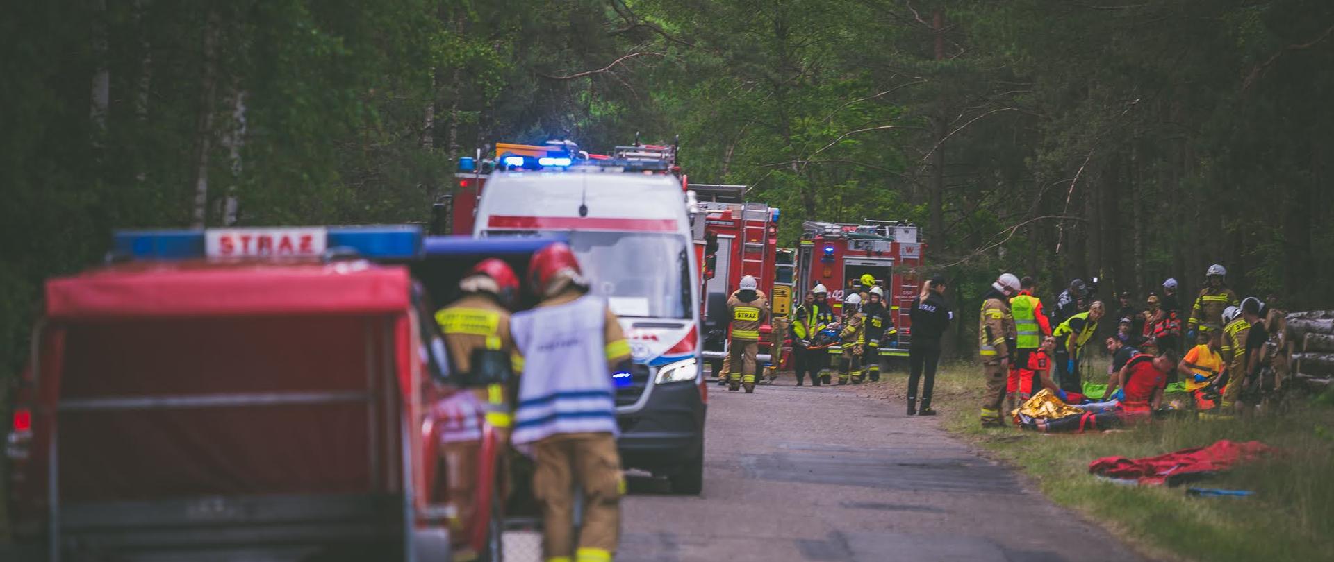 miejsce wypadku podczas działań