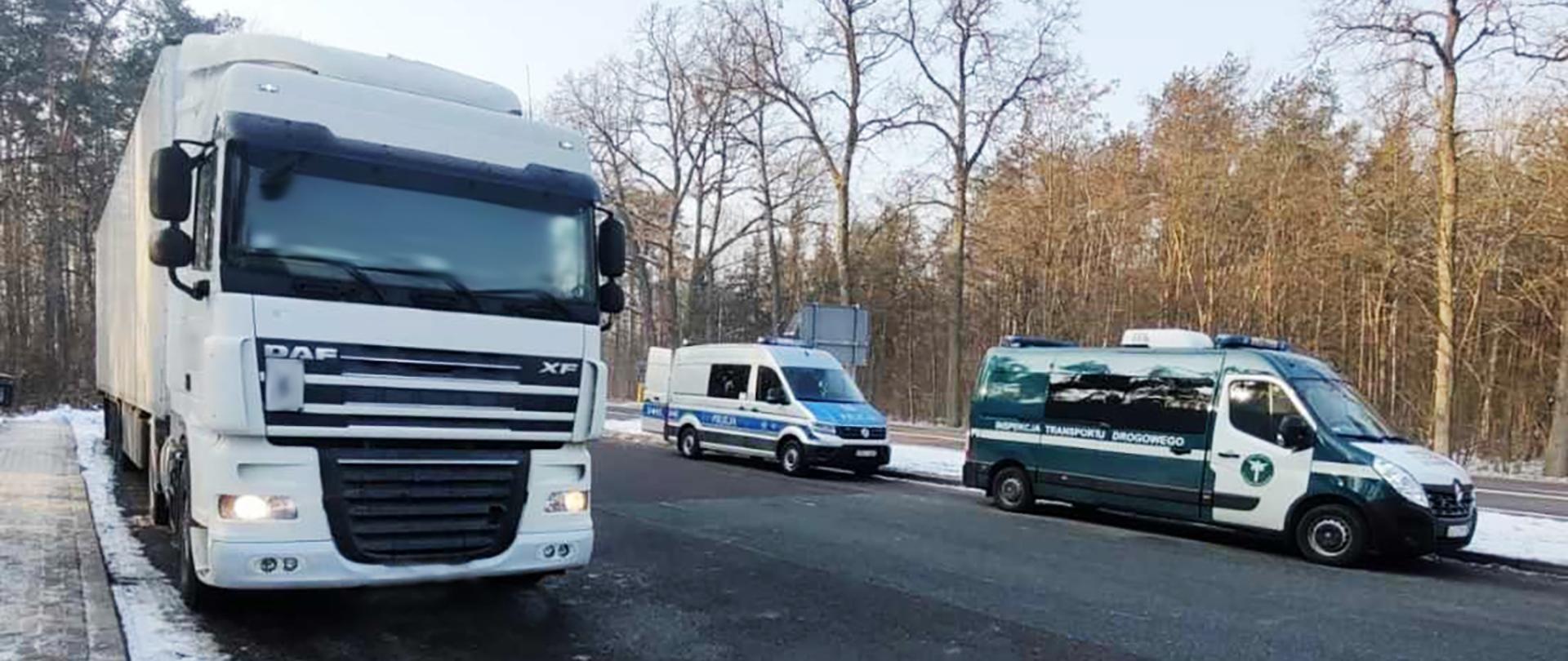 Zespół pojazdów zatrzymany przez inspektorów lubelskiej Inspekcji Transportu Drogowego
