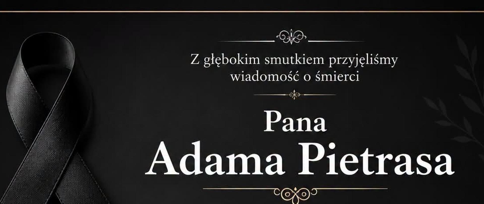 Nekrolog Adam Pietras