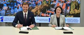 Na zdjęciu od lewej strony: Piotr Grzelak, Zastępca Prezydenta Miasta Gdańsk, Dorota Zawadzka-Stępniak, Prezes Zarządu Narodowego Funduszu Ochrony Środowiska i Gospodarki Wodnej.