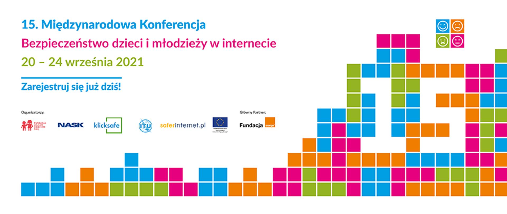 Baner 15 Międzynarodowej Konferencji Safer Internet 20-24 września 