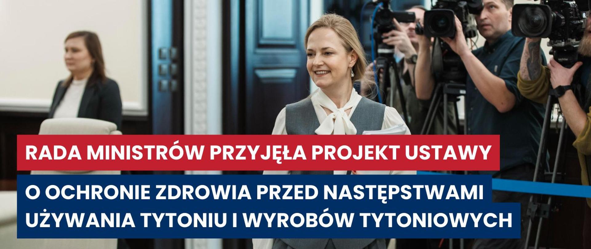 Na zdj. wiceminister zdrowia Katarzyna Kęcka na posiedzeniu Rady Ministrów.