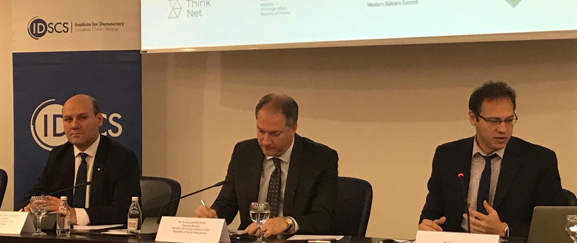 Wiceminister Szymon Szynkowski vel Sęk w Macedonii Północnej