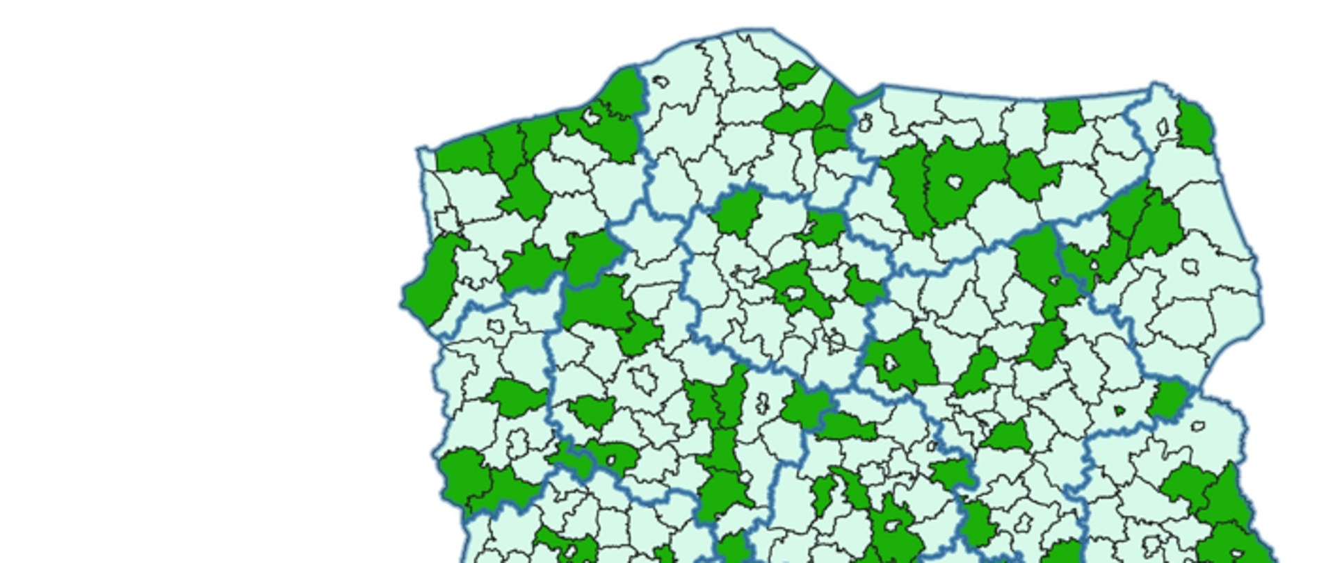 MAPA - KONTROLE PRZEPROWADZONE W POWIATACH I GMINACH W 2024R.