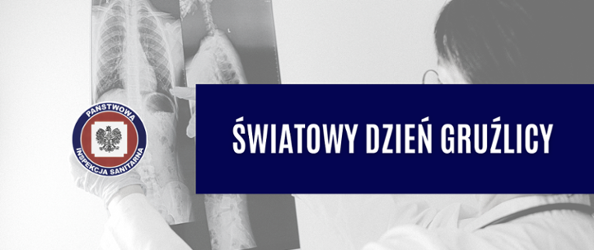 logo Państwowej Inspekcji Sanitarnej oraz napis Światowy Dzień Gruźlicy