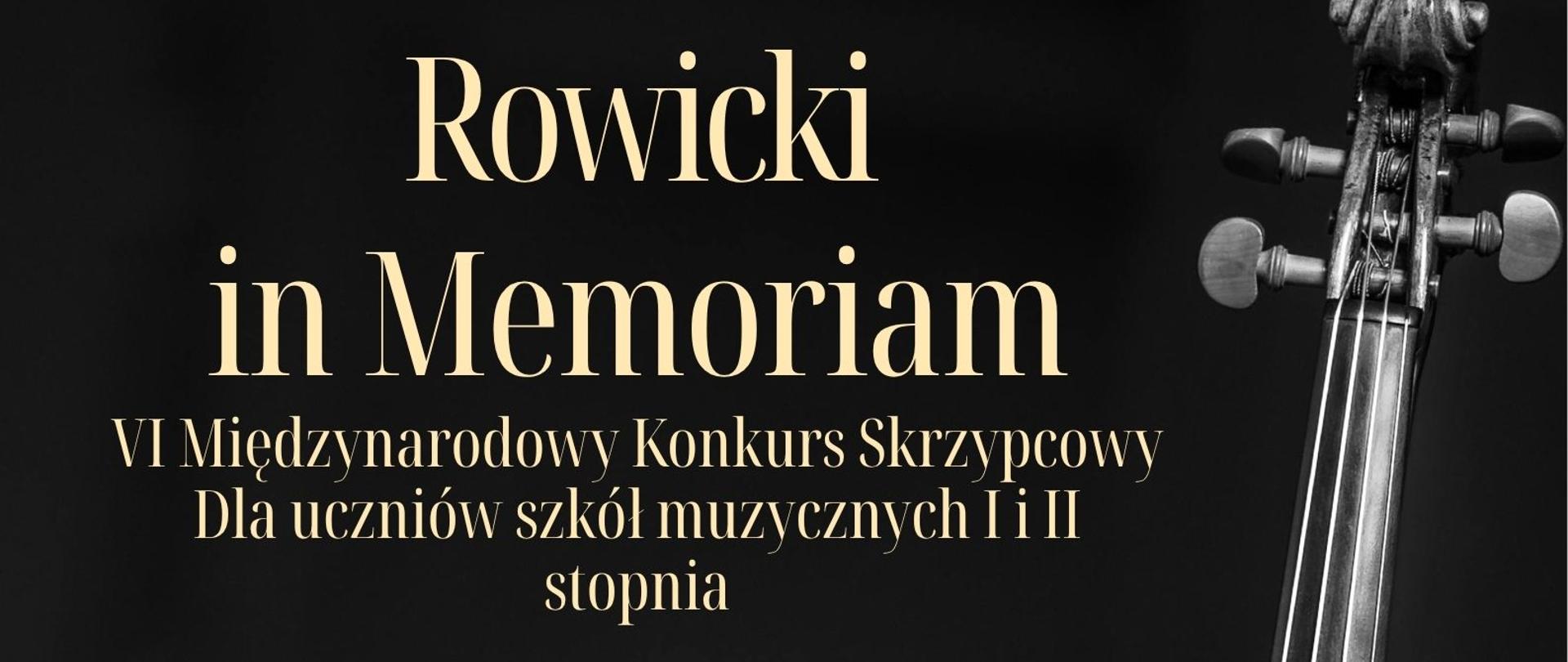 Plakat Rowicki in Memoriam