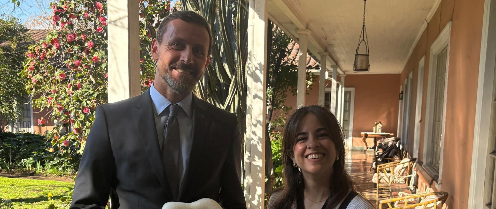 encargado de negocios a.i. Michał Świetlik y Lorena Salinas
