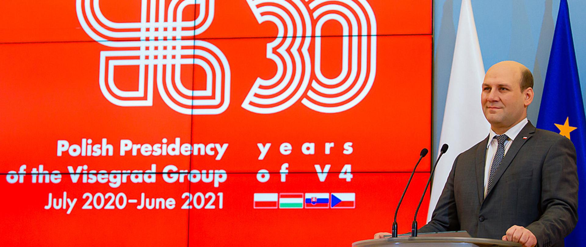 Wiceminister Spraw Zagranicznych Szymon Szynkowski vel Sęk. 