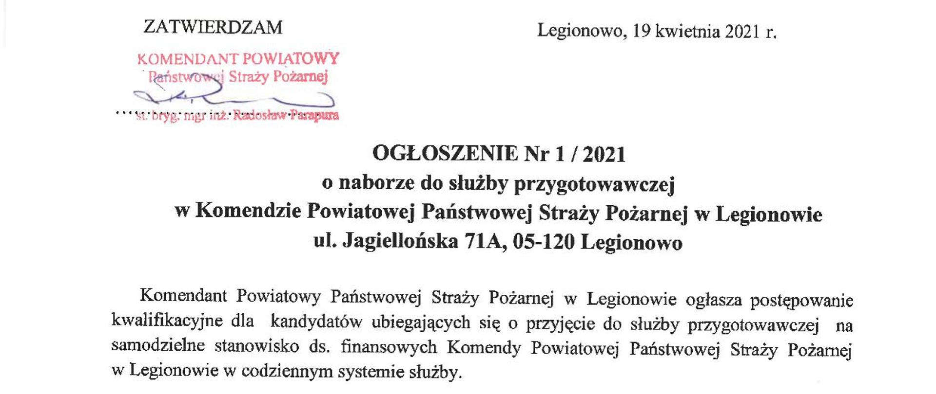Ogłoszenie o naborze na księgowa