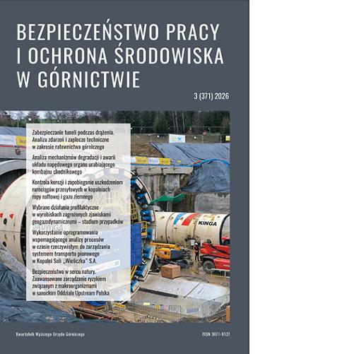 Strona tytułowa kwartalnika WUG "Bezpieczeństwo Pracy i Ochrona Środowiska w Górnictwie"