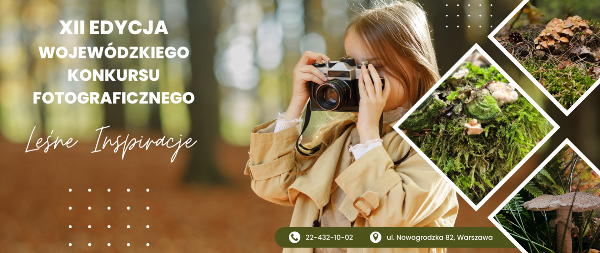 zdjęcie dziecka z aparatem - XII edycja Wojewódzkiego Konkursu Fotograficznego pt. "Leśne inspiracje"