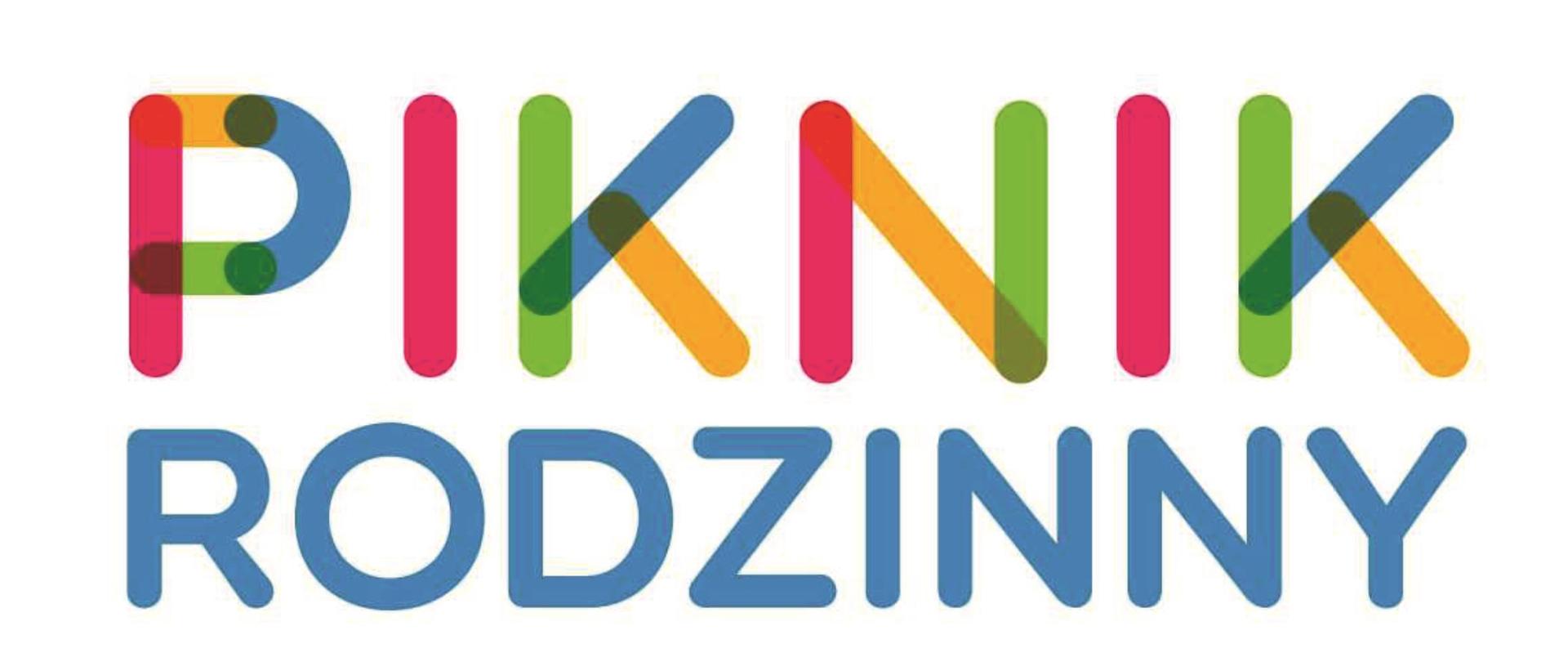 kolorowy napis piknik rodzinny