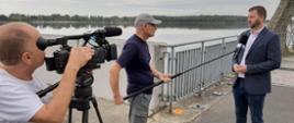 Briefing prasowy na terenie zbiornika Łąka