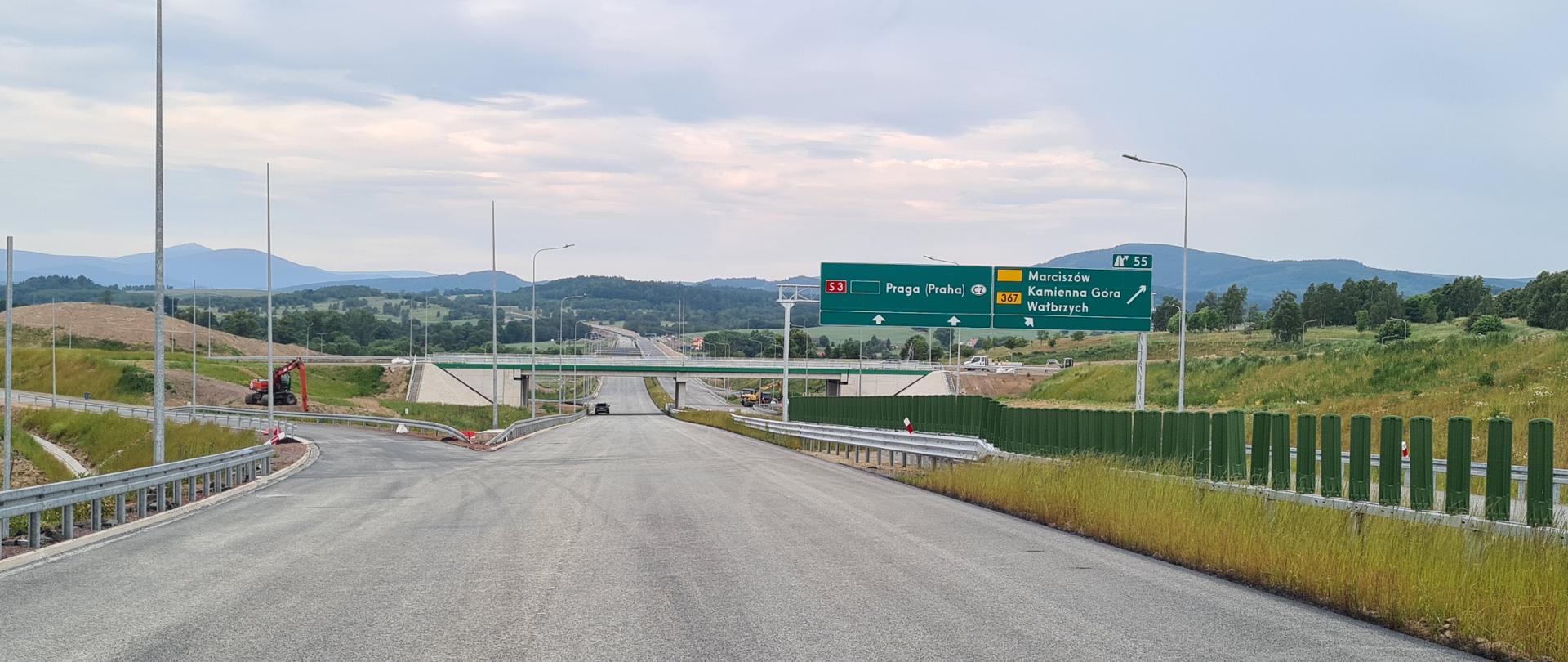 S3 zad. IV odc. Kamienna Góra - granica państwa w Lubawce, trasa główna - fot. GDDKiA