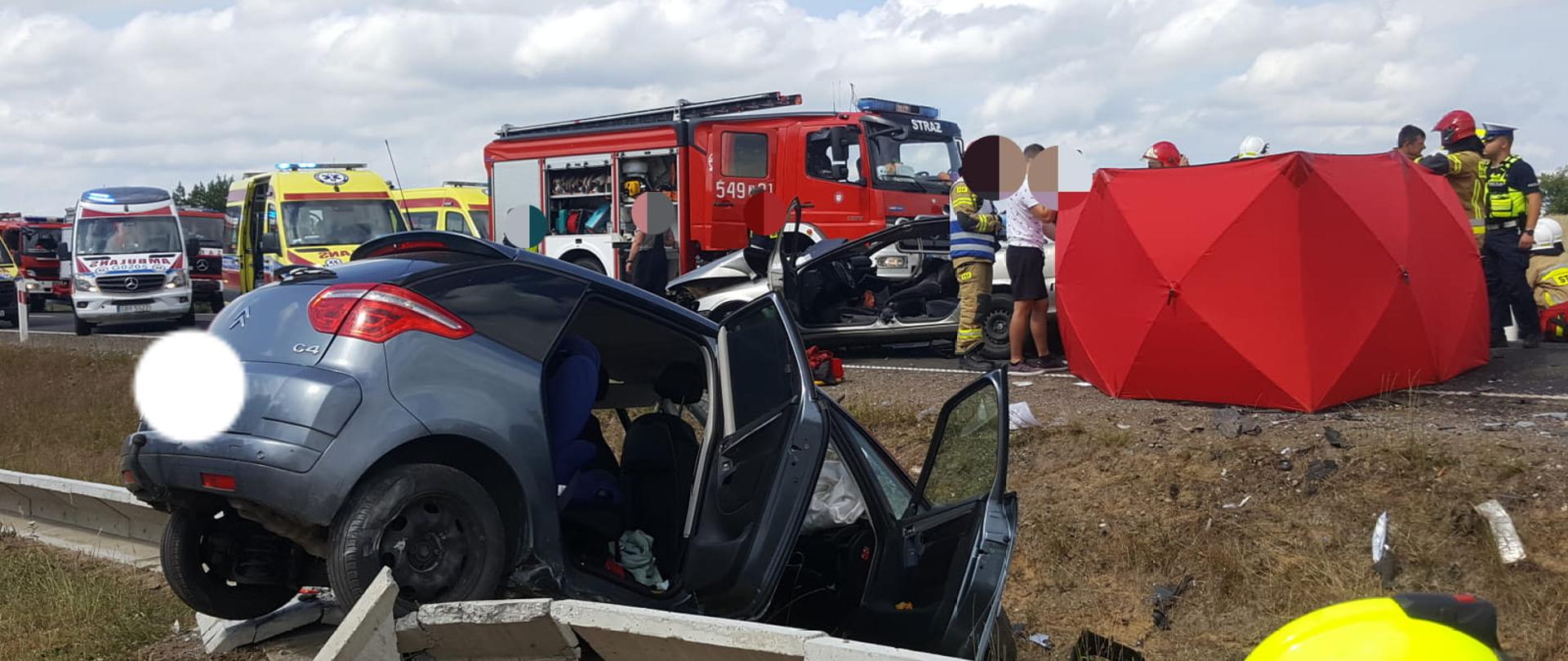 Wypadek na DK25 w m. Brzezie (pow. Człuchowski)