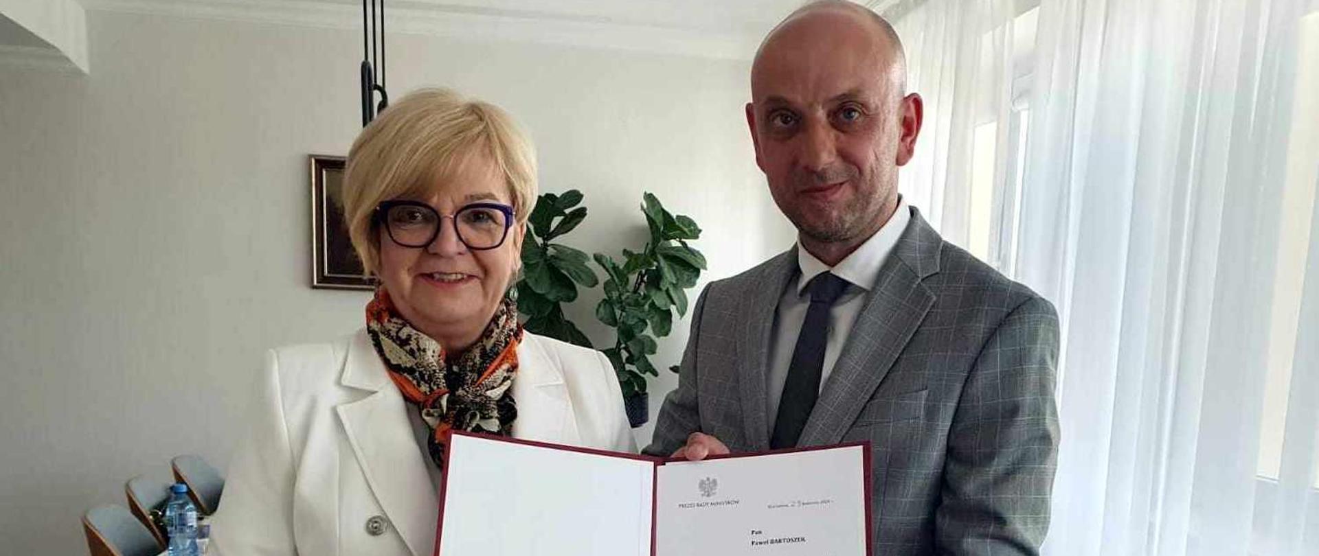 Wojewoda podkarpacki Teresa Kubas-Hul i wicewojewoda podkarpacki Paweł Bartoszek