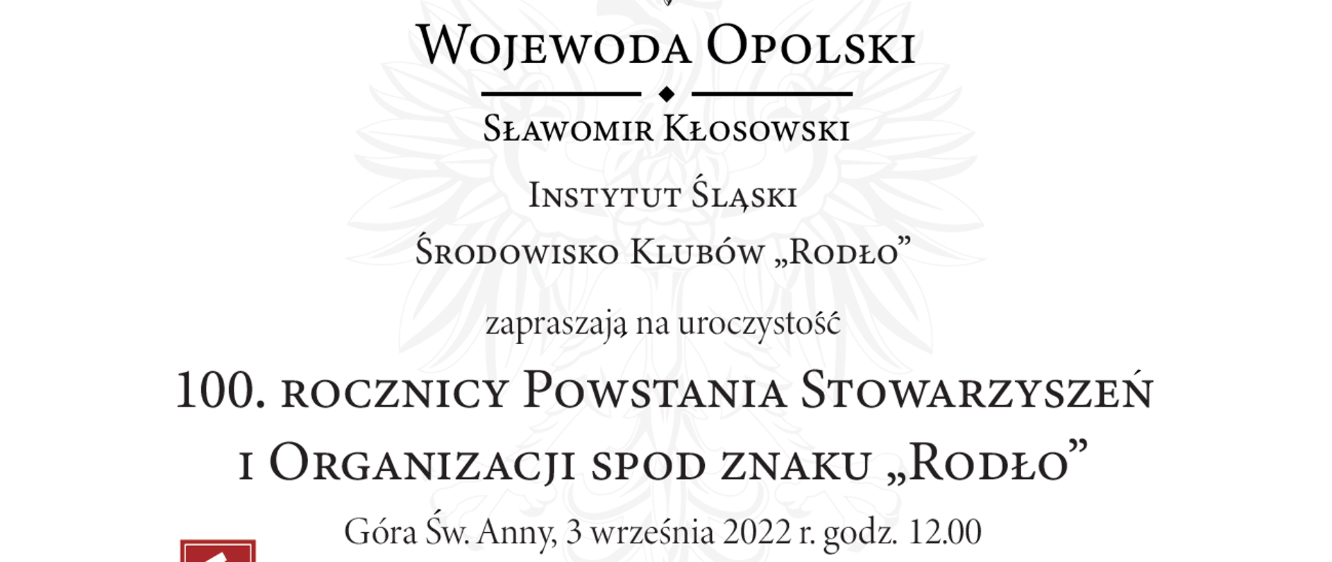 Zaproszenie na uroczystość