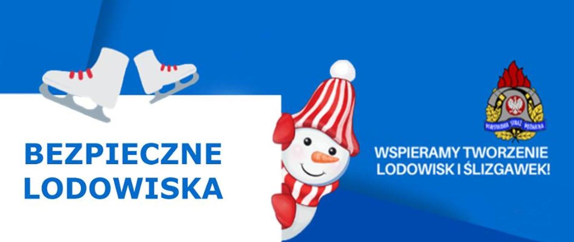 Zdjęcie przedstawia informację na temat bezpiecznych lodowisk