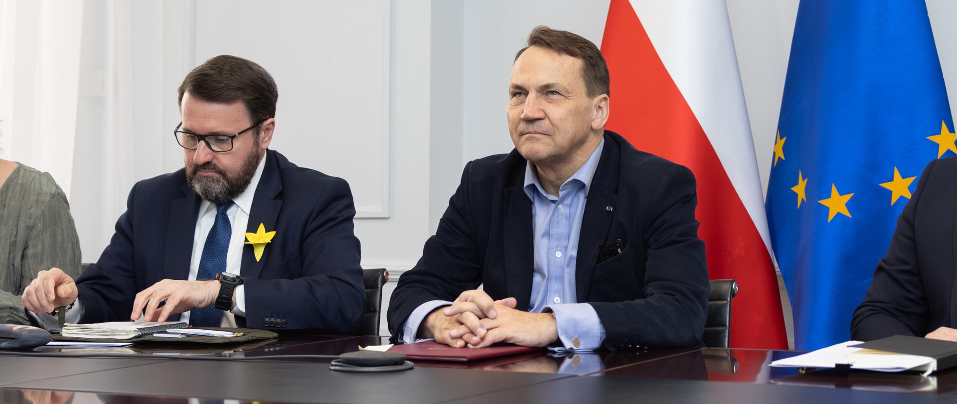 Wicepremier Radosław Sikorski na spotkaniu liderów w sprawie sytuacji w Cieśninie Ormuz