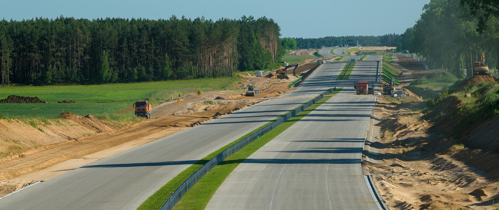 Prace na budowie S61 Kolno - Stawiski
