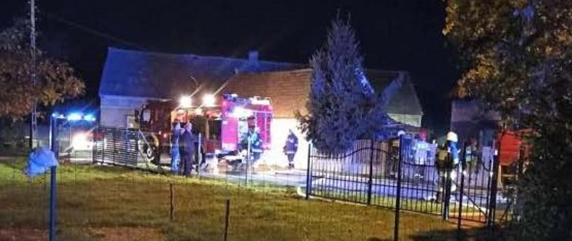 pożar budynku mieszkalnego w Koźlicach