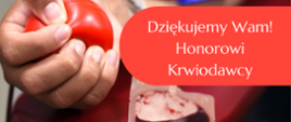 14 czerwca. Światowy Dzień Krwiodawcy. Dziękujemy Wam! Honorowi Krwiodawcy