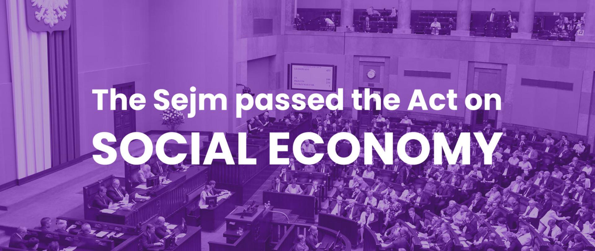 The Sejm passed the Act on social economy