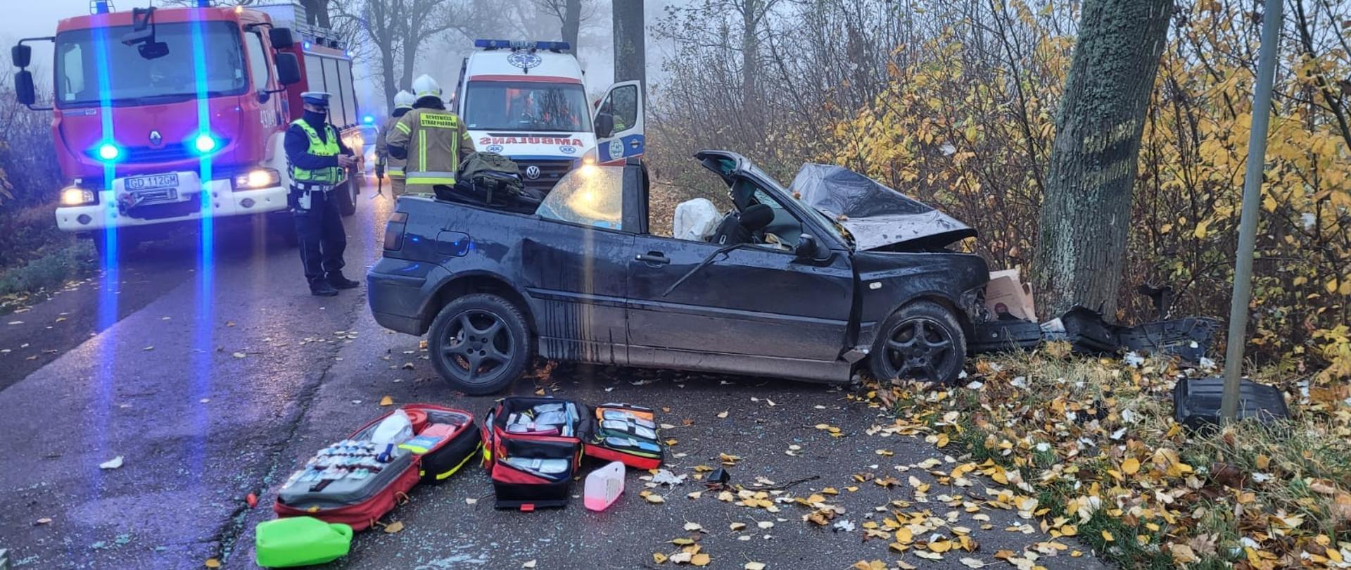 Zdarzenie drogowe w miejscowości Lubiszynek I