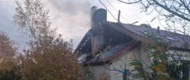 Budynek mieszkalny zniszczony przez pożar