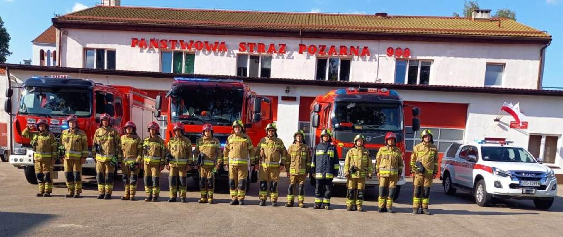 Kolejne ujęcie ostródzkich strażaków. 