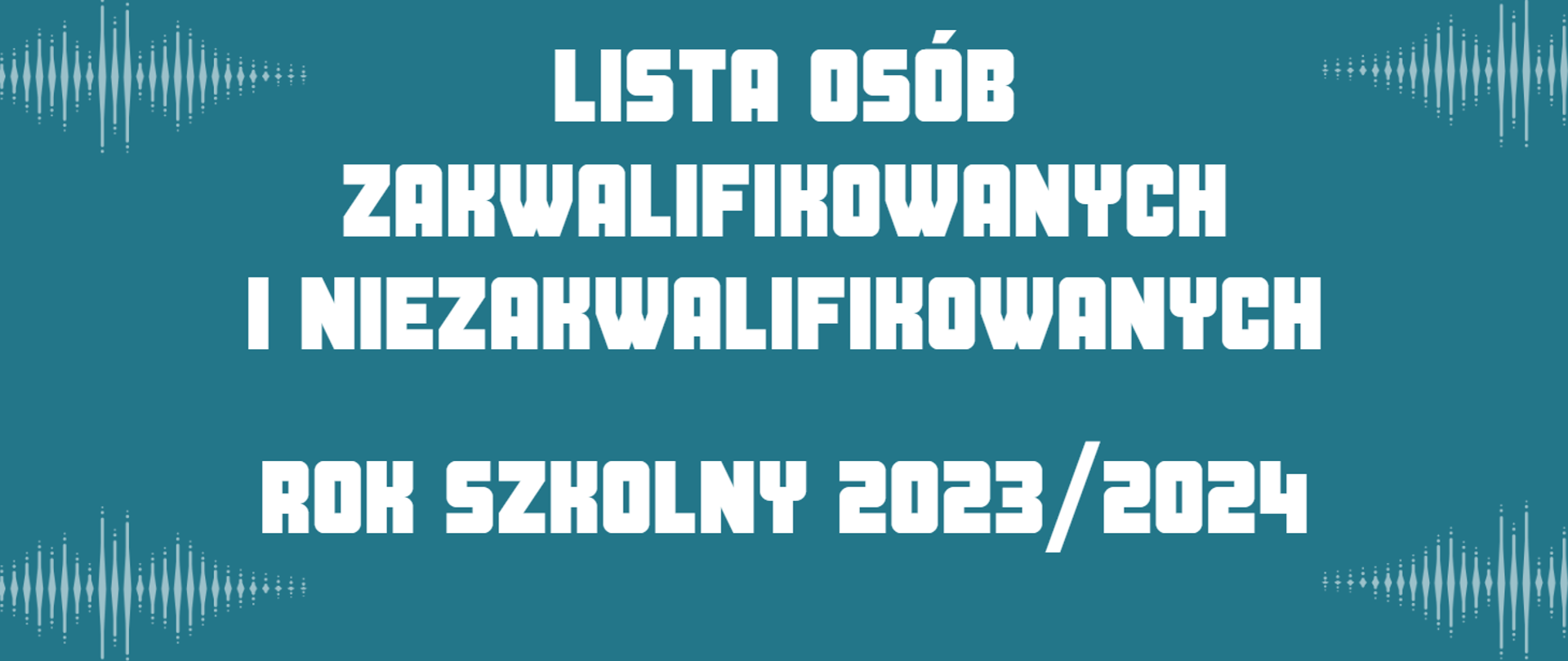 Panorama. Lista osób zakwalifikowanych i niezakwalifikowanych.