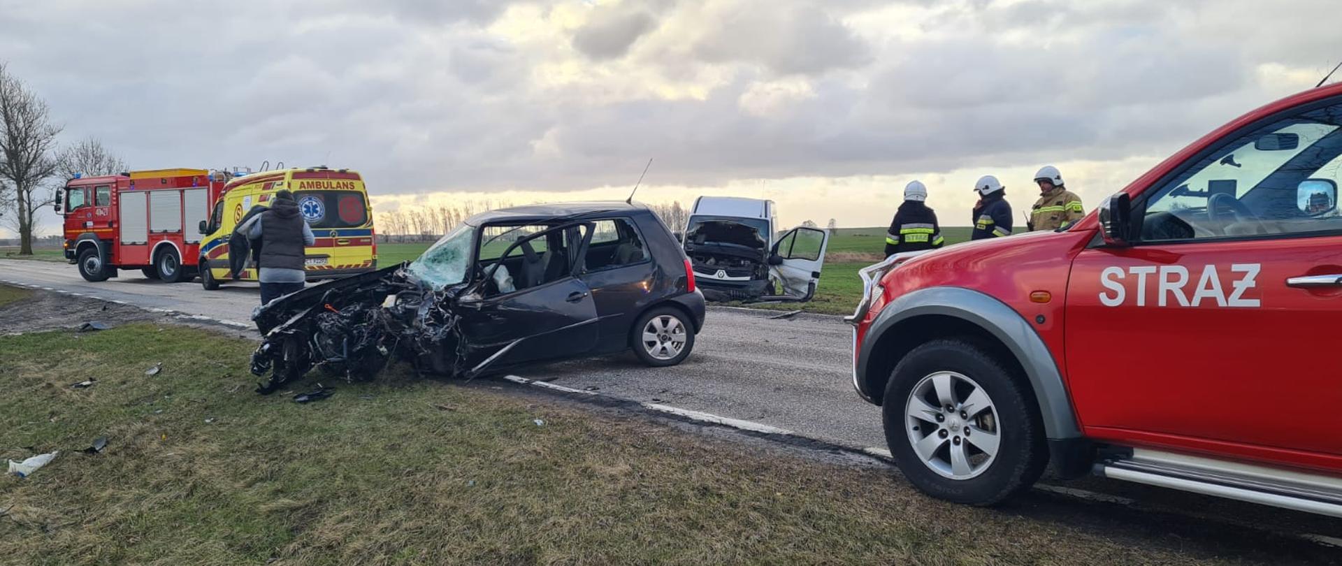 WYPADEK NA TRASIE CZARNKÓW - HUTA