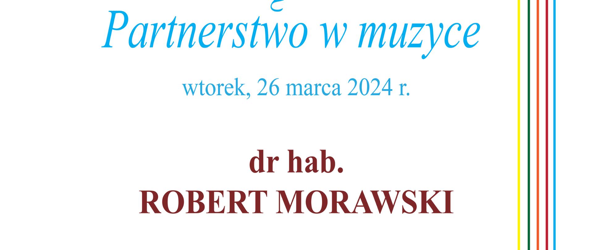 plakat na białym tle kolorowe napisy informujące o warsztatach , po prawej stronie i na dole kolorowe pięciolinie