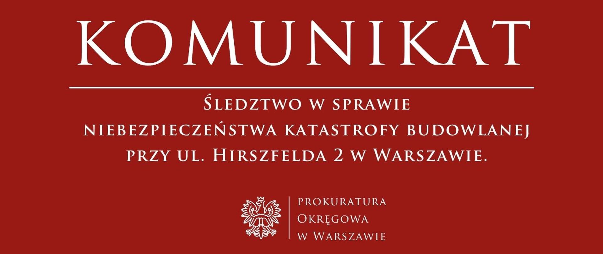Komunikaty - Warszawa Okręg (55) Hirszfelda 2