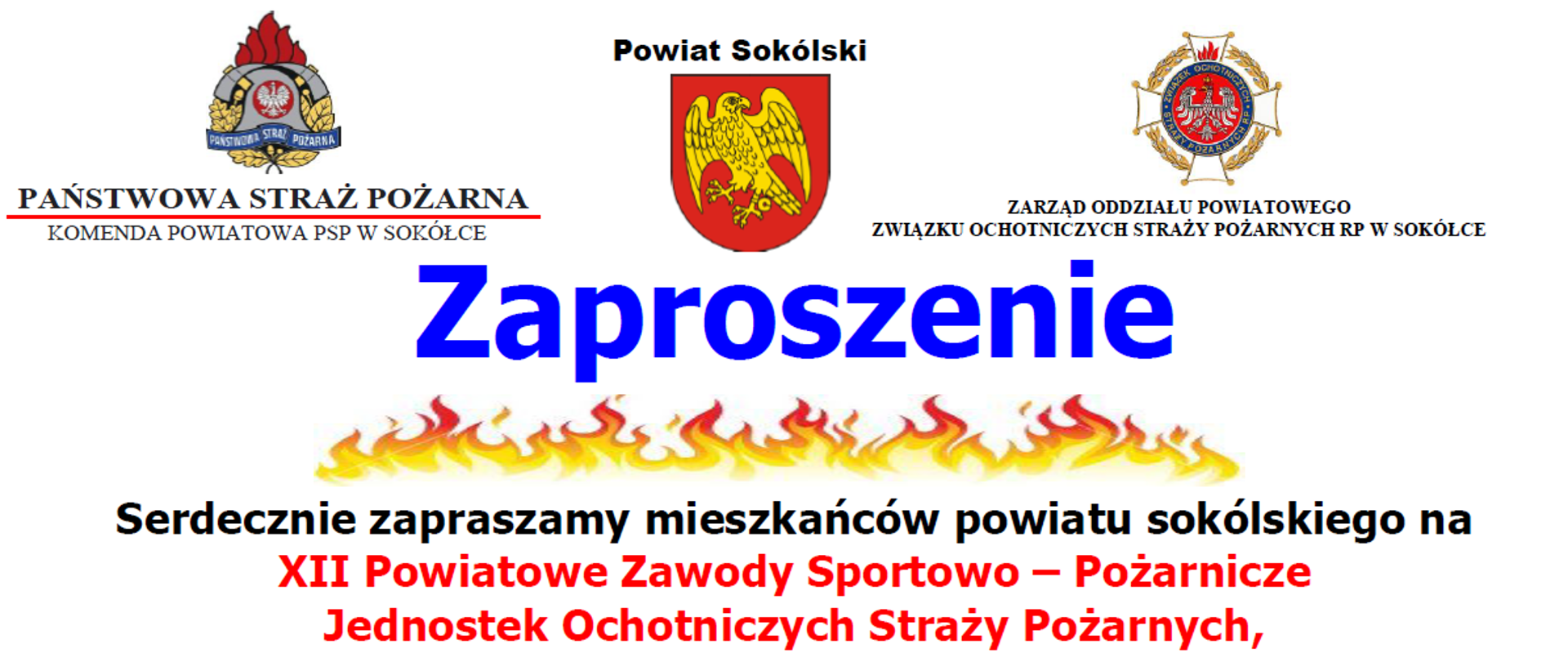 Zaproszenie na 12 Zawody OSP