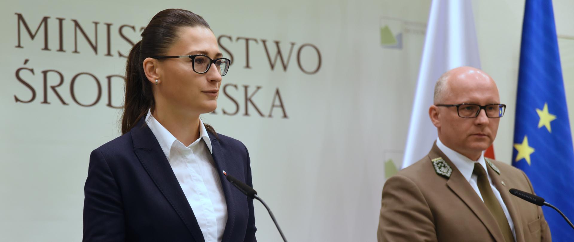 wiceminister środowiska Małgorzata Golińska, Dyrektor Generalny Lasów Państwowych Andrzej Konieczny
