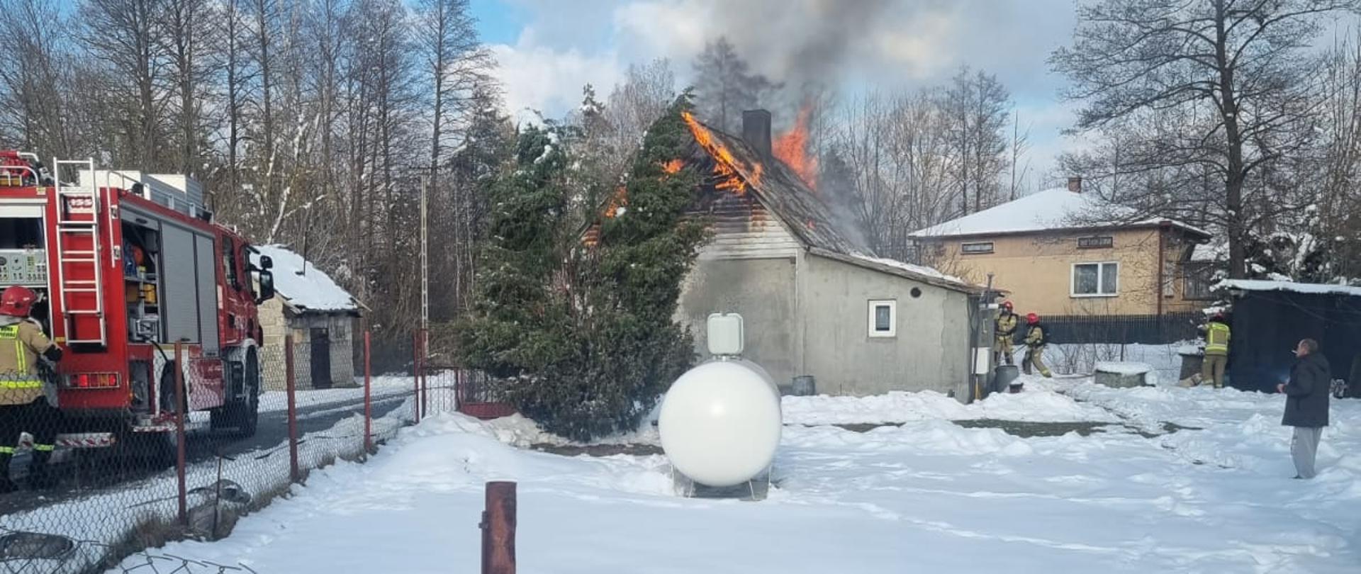 Pożar w miejscowości Drezno
