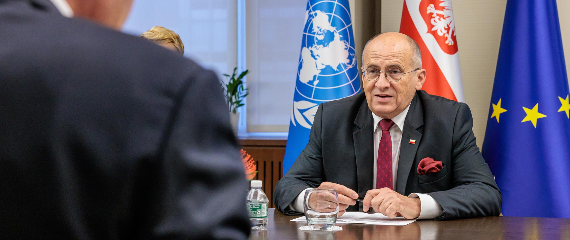 Minister Zbigniew Rau podczas tygodnia wysokiego szczebla 78. sesji Zgromadzenia Ogólnego ONZ