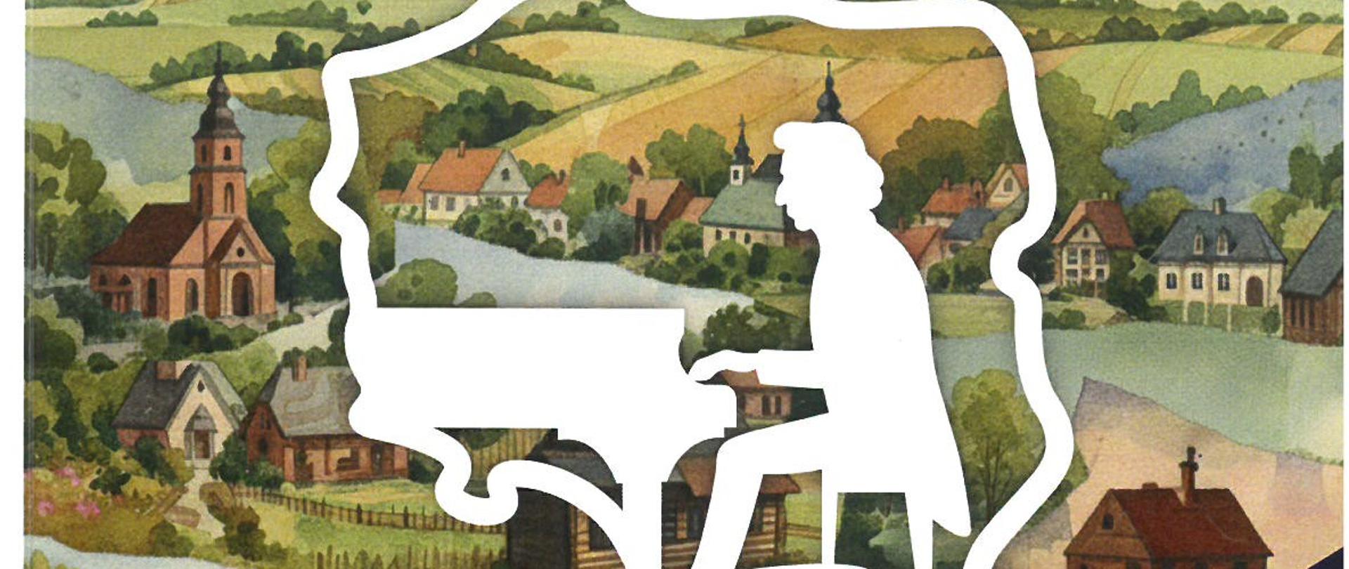 Logo - Cała Polska gra Chopina. Zdjęcia wiosek z białym konturem Polski