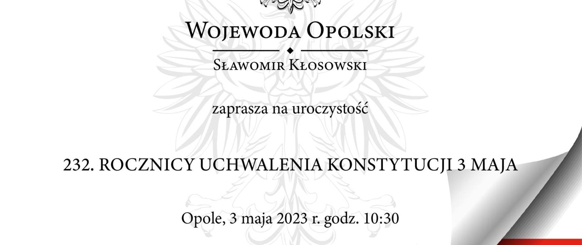 Zaproszenie na uroczystość 3 maja